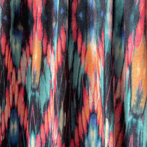 YDE Multi Coloured Abstract Strapless Maxi Dress with Braided Detail Size Medium - Picture 4 of 11